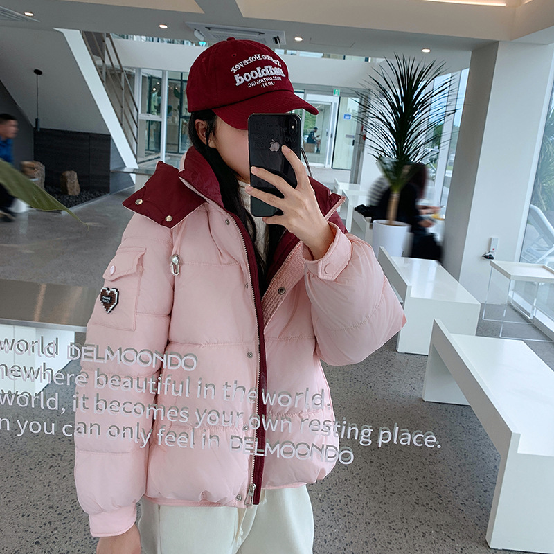 Algodón corto para mujeres 2024 otoño y invierno nuevo tipo de ropa de algodón de pluma coreana suelta y gruesa chaqueta de algodón caliente chaqueta de mujer