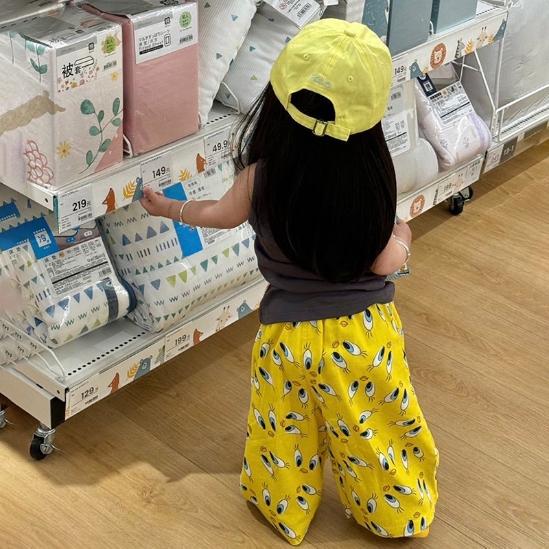 Girls' Summer Pure Cotton Anti-Mosquito Pants 2026 New Children's Casual Pants Loose Parent-Child Unisex Baby Walking Pants