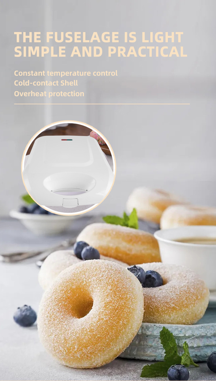 Macchina per ciambelle, pane e torte rotonde di grandi dimensioni, standard USA, con 16 fori, riscaldamento su entrambi i lati, ideale per la colazione._voghion.com