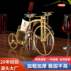 ワインの杯の棚はワインの杯の棚の鉄の芸の置物を逆さまに掛けます。
