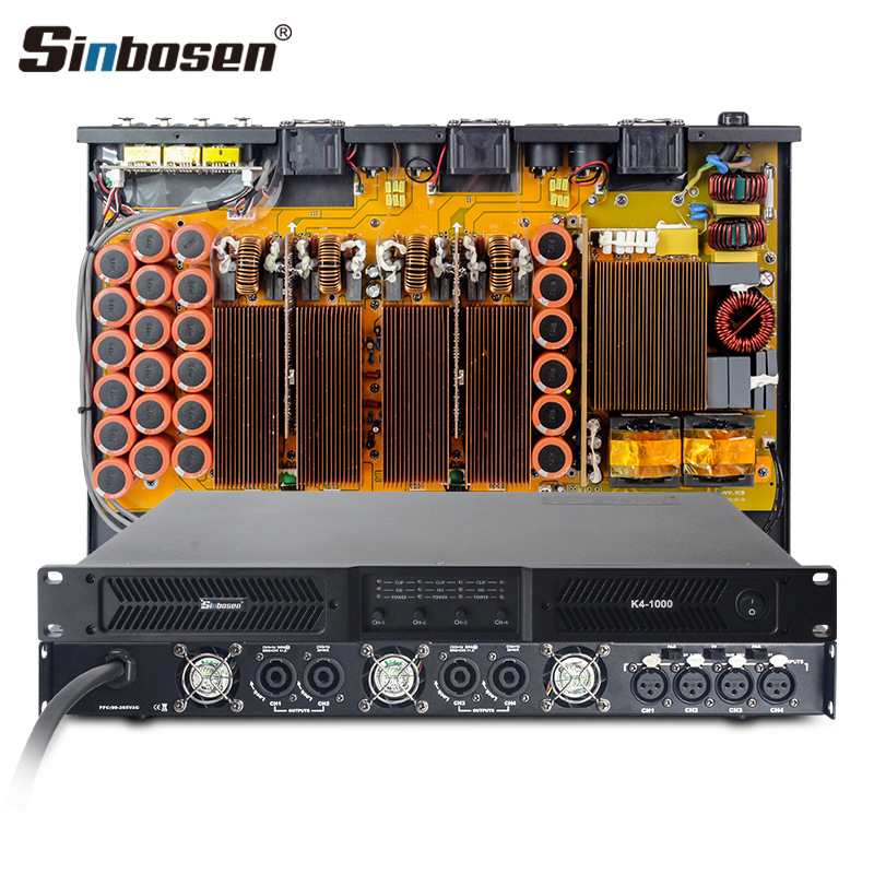 Digital de Clase D 1000W amplificador de potencia equipo de música de $ number CANALES DE POTENCIA ESTÉREO estándar KTV amplificador