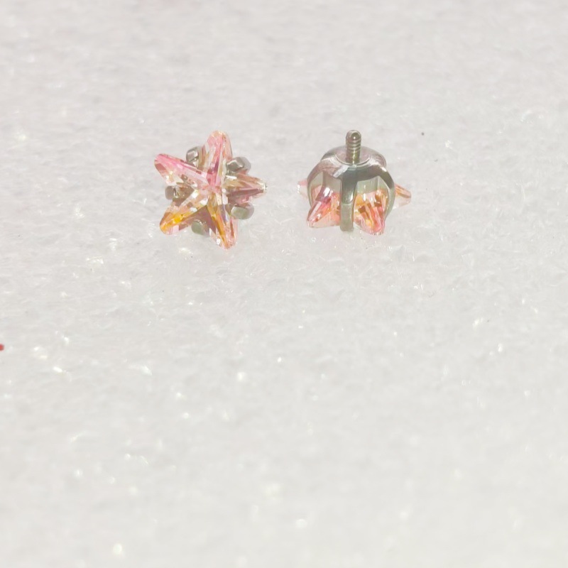Labret piercing jewelry detail image