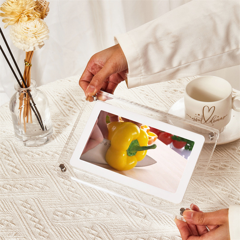 5inch Acrylic Digital Photo Frame 8g Transparent Digital Photo Frame Player Picture Video Photo Album Business Gift
