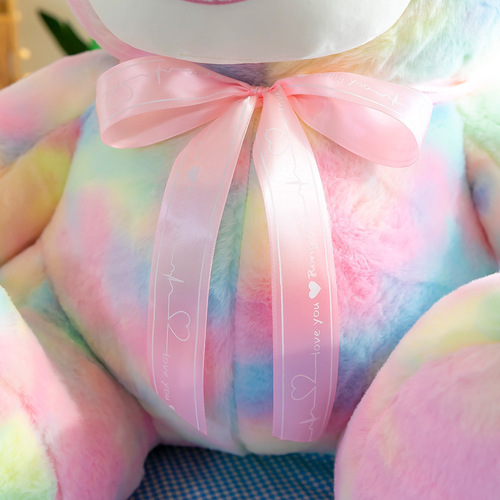 Plush teddy bear doll new color big bear pillow girl bed companion doll Valentine's Day gift wholesale