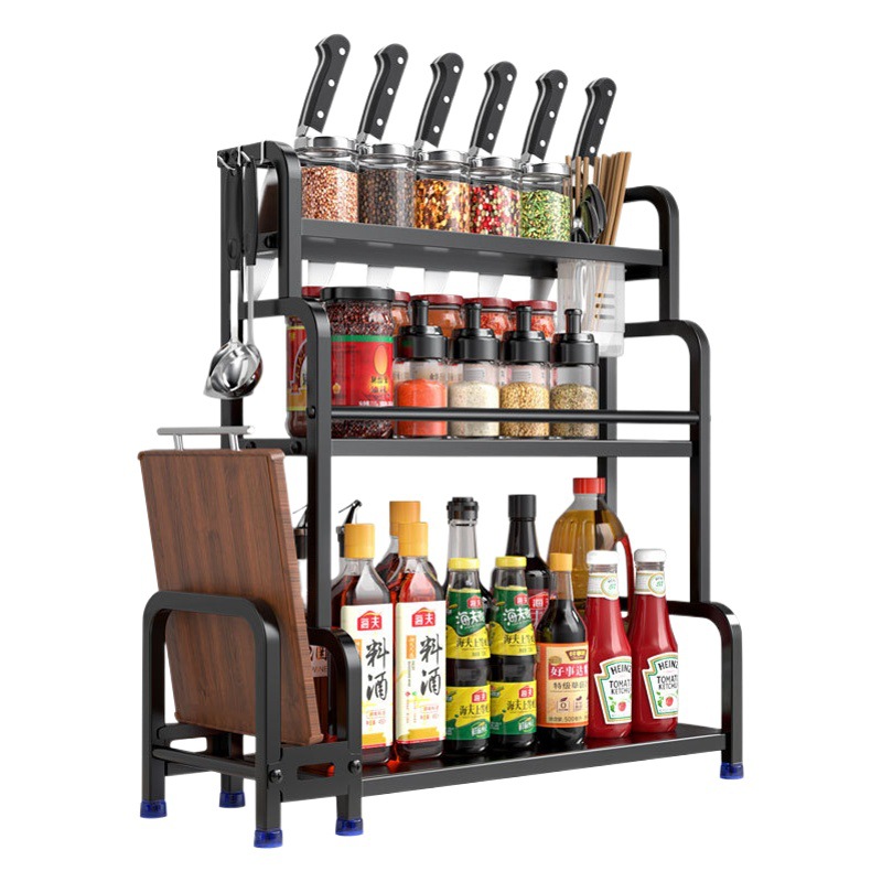 Estante de cocina condimento rack habitación hogar palillos rack cuchillo rack de almacenamiento multifuncional condimento rack de almacenamiento