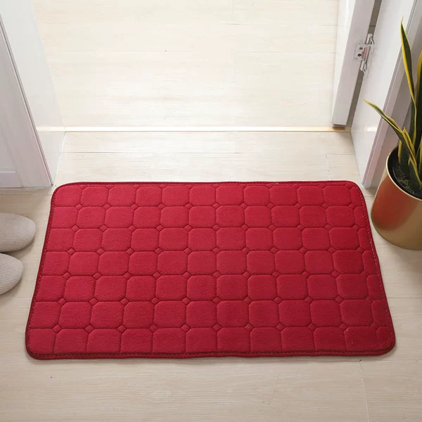 Embroidered door pads-wine red