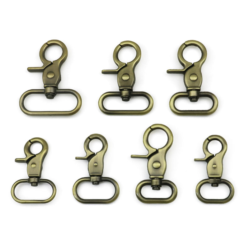 Multi-especificación alicates de aleación de zinc hebilla de perro bolsa correa de conexión hebilla de gancho de metal hardware de equipaje hebilla de gancho clave