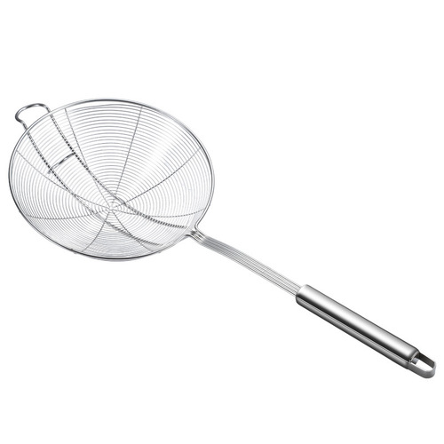 Fryer scoop household stainless steel dumpling noodle draining filter net deep-frying double hook line drain kitchen colander