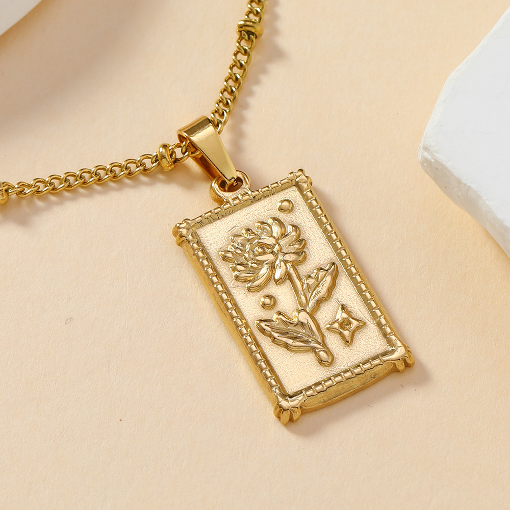 Colgante único Joyas de fundición de acero inoxidable transfronterizas Collar de amor de la cruz del sol Pulsera Colgante de acero de titanio de bricolaje