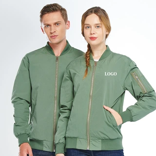 商务棒球服夹克工作服春秋工装飞行员外套团队服装刺绣印Logo