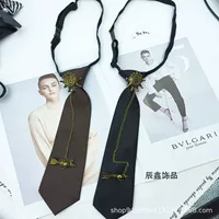 Новый коричневый красный бронзовый металлический галстук-бабочка JK Академия ветра без узлов белая рубашка галстук женский