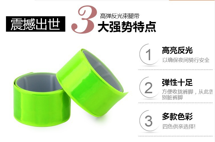 Correa reflectante Correa de muñeca Anillo de pulsera reflectante Banda de advertencia deportiva Fuente del fabricante Logotipo de producción