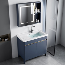 太空铝合金浴室柜出租屋洗衣盆池带搓衣板卫生间洗手盆厕所洗脸盆