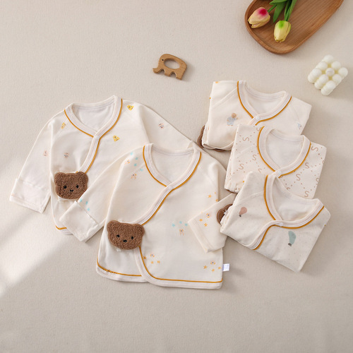 Summer Half-Back Aa Category Baby Bodysuit for Boys and Girls, Pure Cotton Pajama Top for Infants and Toddlers, Boneless Crawling Suit