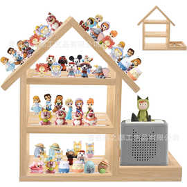 跨境木质壁挂式玩具磁性储物架儿童房墙面装饰置物架悬浮音响收纳