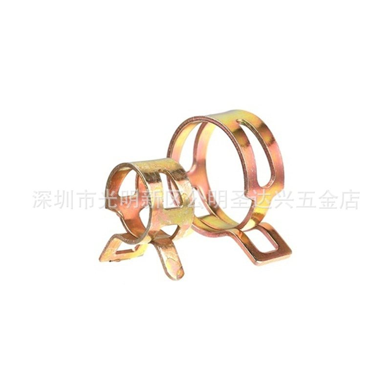 跨境100/160PCS盒装镀彩锌弹性箍圈6-17日式金属管夹弹性环箍卡箍-阿里巴巴