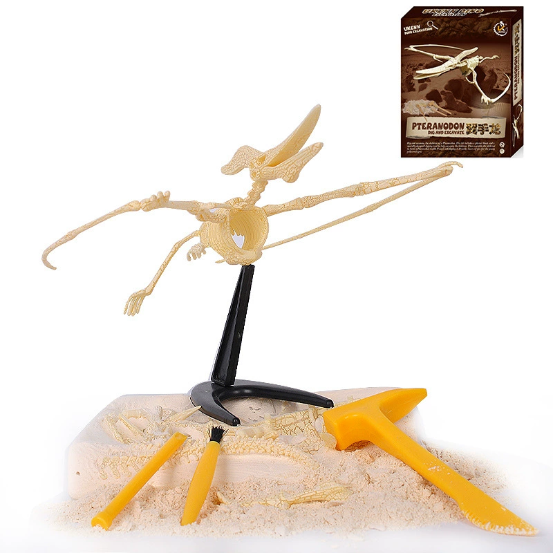 Constructor, dinosaur, skeleton, archeological toy, archaeological excavations, fossil, science and technology