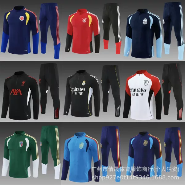 2026 New National Team Training Uniform Club Adult Half-Zip Long Sleeve Long Pants Football Suit