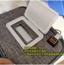 批發高品質簡約便攜手提USB加熱溫度顯示保溫包便當盒飯盒袋午餐