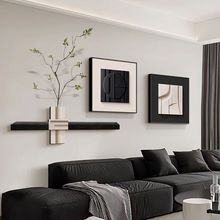 黑白抽象沙发背景墙面挂画轻奢高级感蝴蝶客厅装饰画餐厅玄关壁画