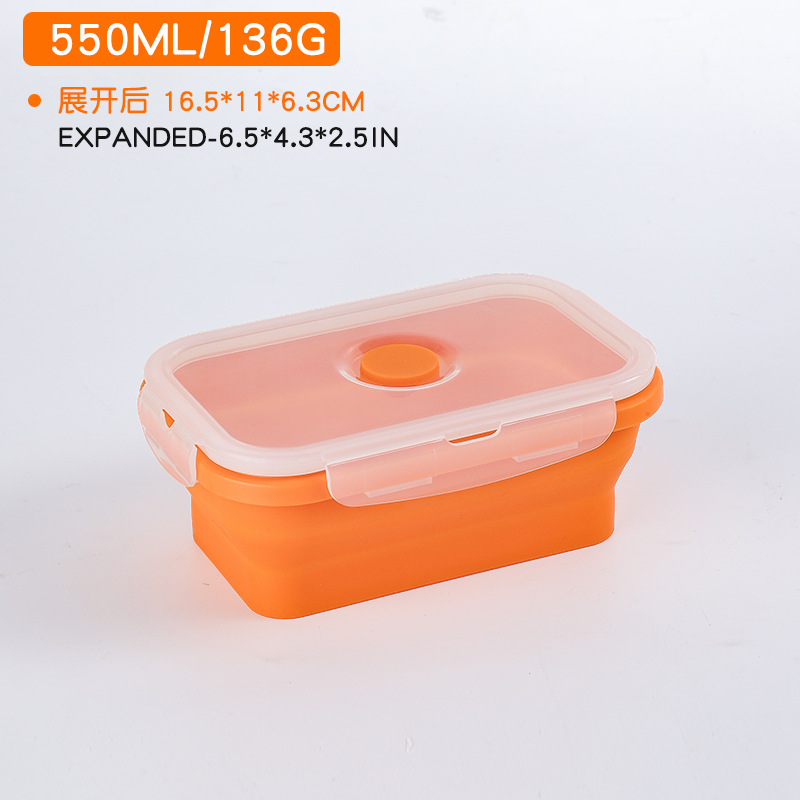 550ml tazón plegable de silicona de grado alimenticio