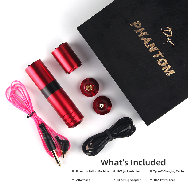 Equipo de tatuaje de Arte de dragón Pluma de tatuaje inalámbrica fantasma Batería de tatuaje recargable Pluma Máquina de tatuaje máquina todo en uno