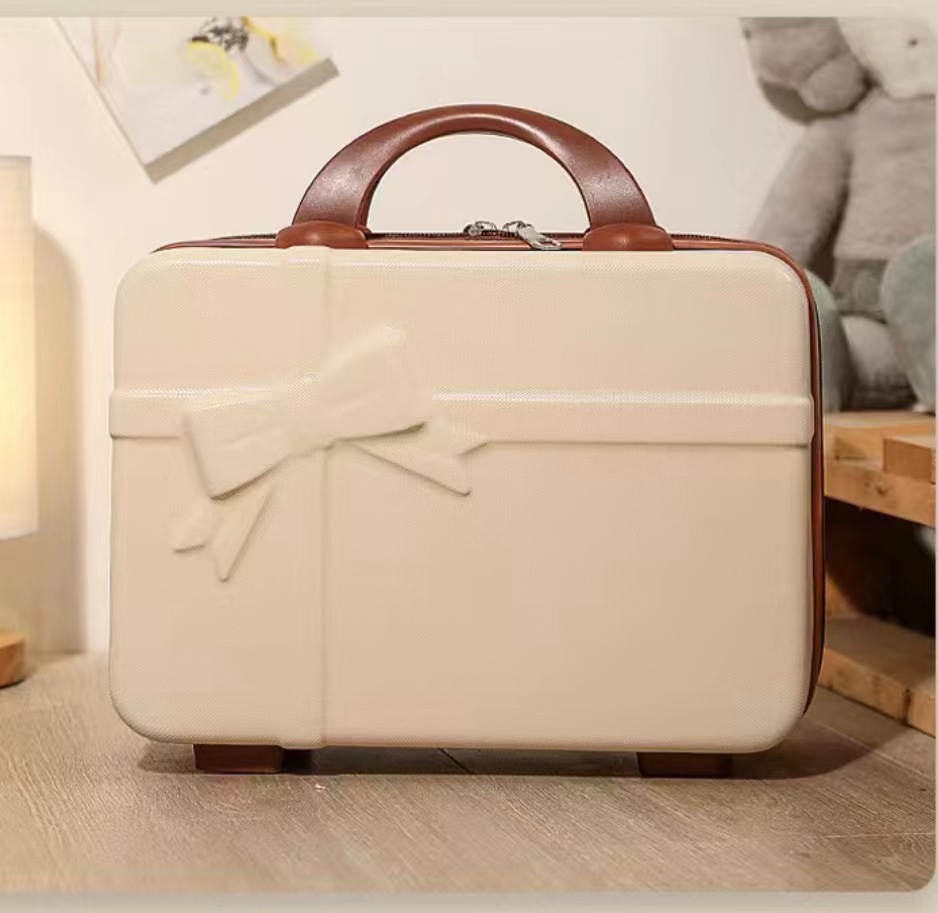 Nuevo arco caso de la maleta de equipaje caja de regalo de mano caja de cosméticos al por mayor