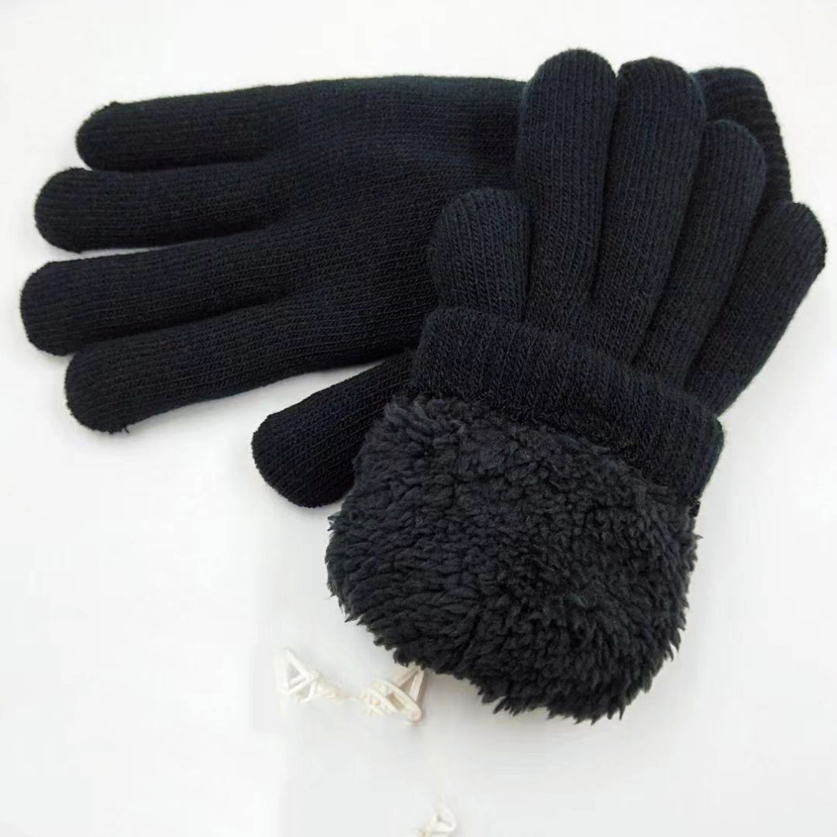 Guantes de punto para hombre para invierno, forrados con forro polar, para conducir al aire libre, ciclismo cálido, motociclismo, anticongelantes, resistentes al frío, guantes con pantalla táctil.