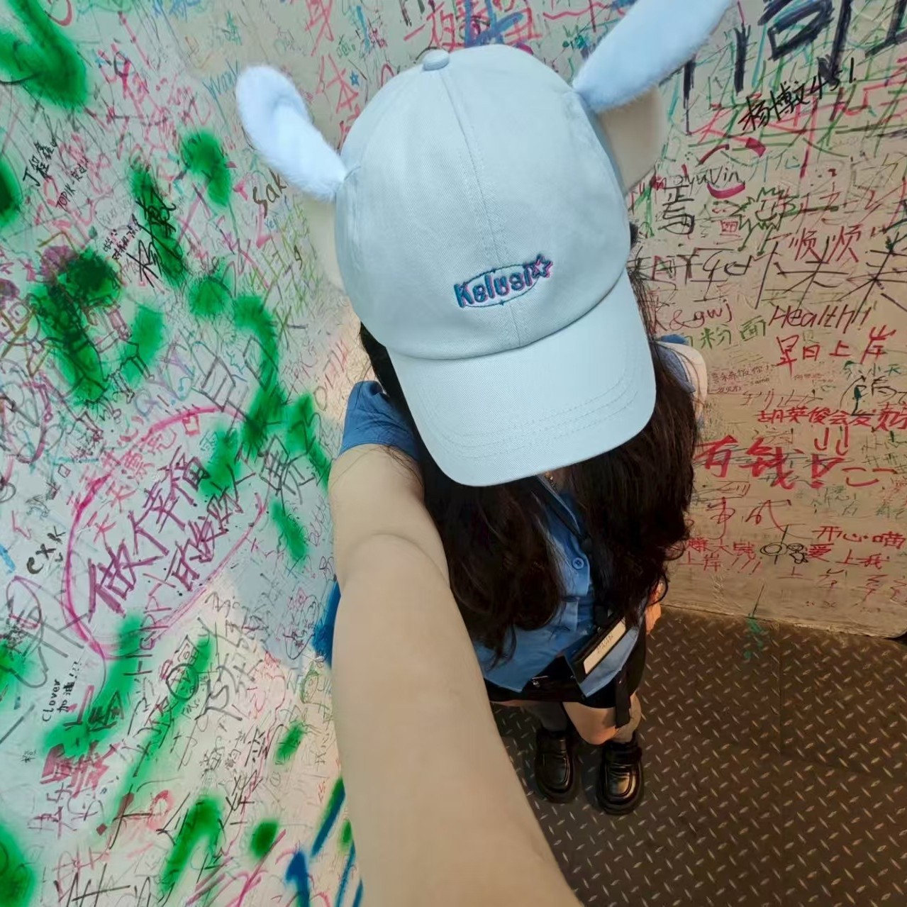 Nuevo estilo coreano lindo elefante de manzana bordado gorra de béisbol al aire libre protección solar gorra de boca de pato