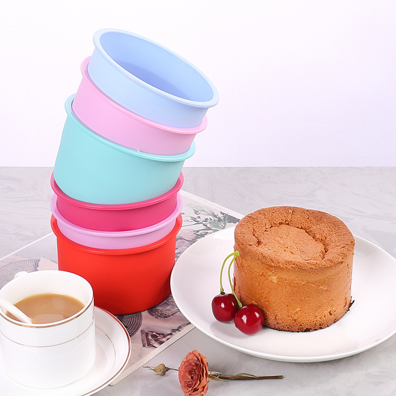 Molde redondo de la torta molde de silicona molde para hornear multi-tamaño pastel DIY hornear molde de la torta
