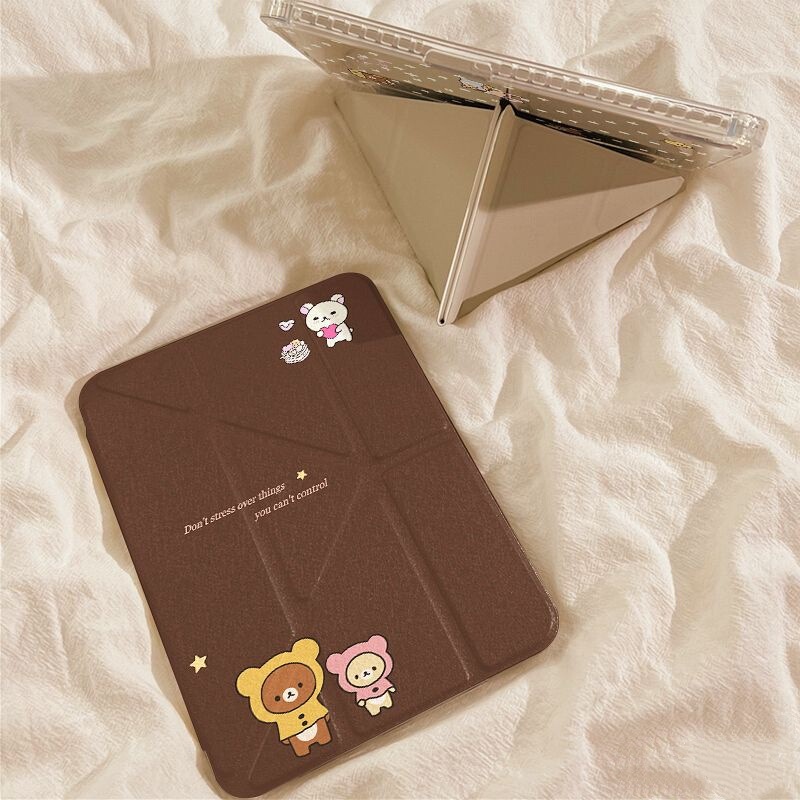 Raincoat Star Rilakkuma iPad 10/9/8 Generation Air6 Protective Case Pro 11inch Mini Tablet A16 Protective Case