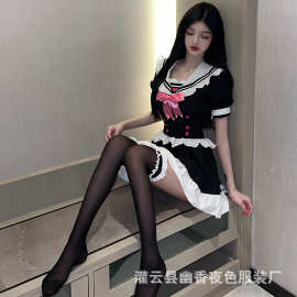 情趣内衣女仆装制服挑逗衣服蕾丝套装可爱免脱激情诱惑睡衣2508-1