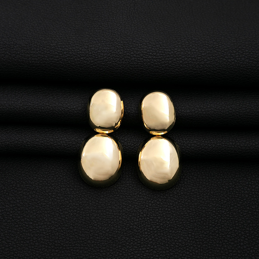 1 Paire Style Simple Géométrique Placage Le Fer Boucles D'oreilles display picture 28