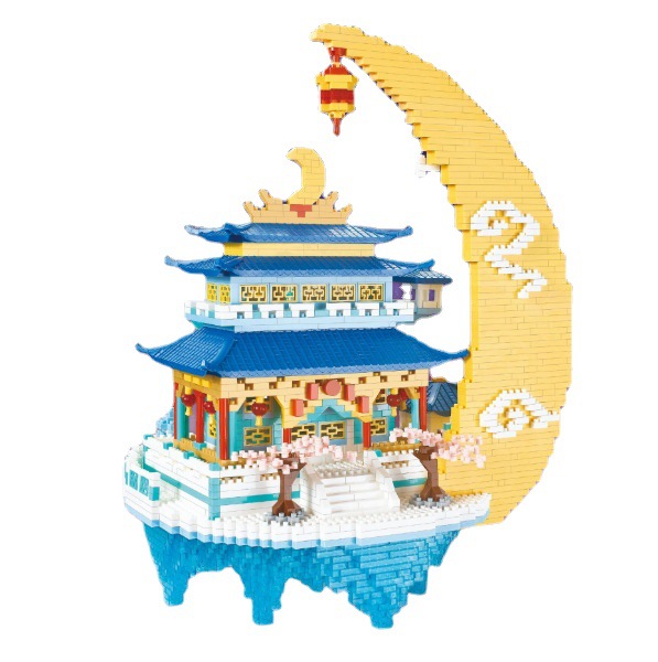 YZ Weili partículas de diamante en miniatura montaje de bloques de construcción de juguete 116 080 Guanghan Palacio pequeña luna palacio regalo de moda