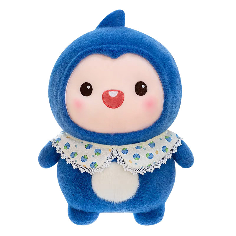 Muñeca de la familia de rollos gordos genuinos, lindo juguete de peluche, pingüino, regalo de cumpleaños para niñas y niños, muñeca de regalo de vacaciones