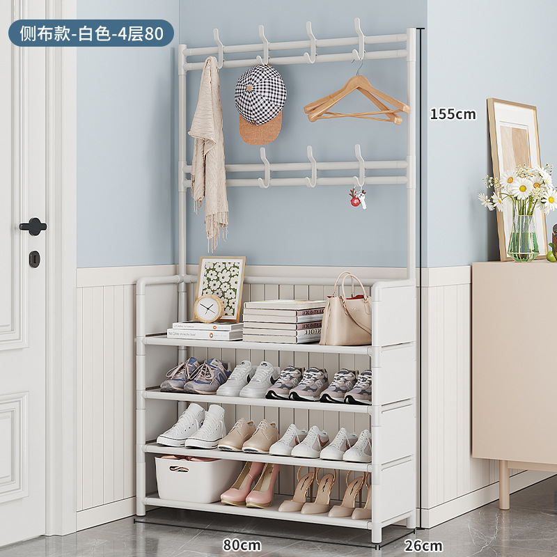 Estante de zapatos multicapa casero zapatos sombrero piso integrado multifuncional simple ropa sombrero zapatos estante de almacenamiento de zapatos