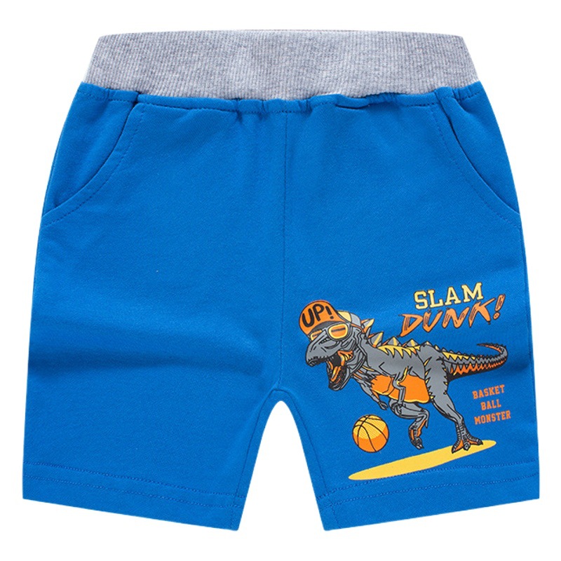 Verano nuevos pantalones cortos para niños quinto pantalones de algodón puro de dibujos animados dinosaurio impreso pantalones de bebé estilo coreano entrega de una sola pieza image 1