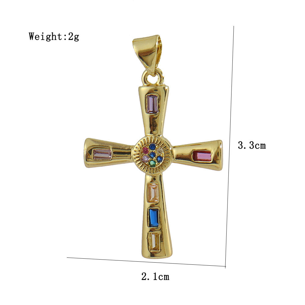 3g Weight Pendant Jewelry Making Type 14*26mm Jewelry Making Size Gold Plated Plating Material Zircon Inlay Material DIY Jewelry Accessories Classification 1 Piece Quantity Copper Material Human, Cross, Virgin Mary Pattern Inlay Design Vintage Style, Religion, Simple Style Style 1 Piece 14*26mm Copper Zircon Gold Plated Human Cross Virgin Mary Pendant 19