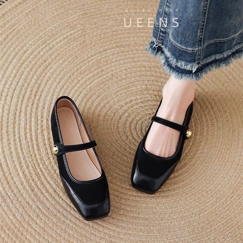 French Mary Jane flat shoes for women, 2025 spring/autumn shoes, temperament red, matches skirts, versatile evening shoes