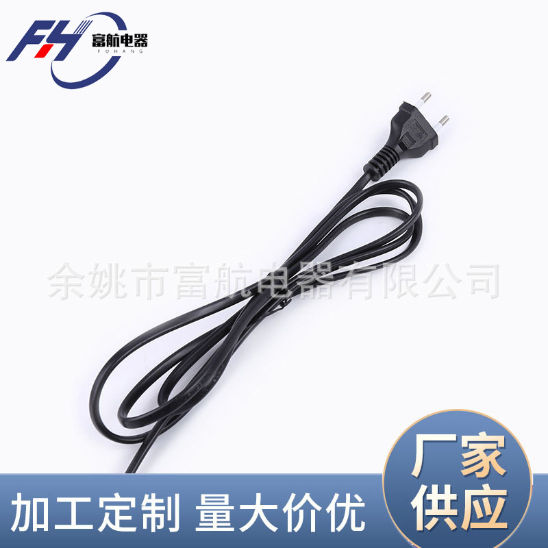 供应电脑机箱电源连接线无尾延长线  厂家批发圆头铜芯双插电源线