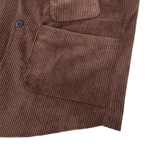 Mens Vintage Corduroy Vest, British Style Business Casual Top, American Style Fringed Jacket