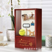 跨境木质宠物骨灰盒家居狗狗猫猫抽拉式可放照片骨灰纪念殡葬用品