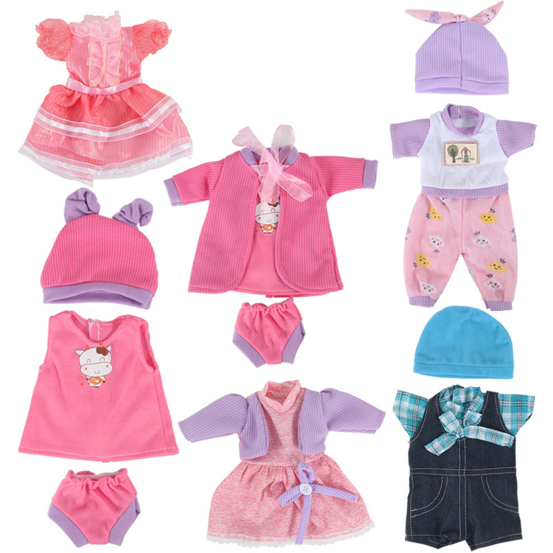 Fábrica directa moda 36cm vinilo simulación muñeca ropa 14 pulgadas niños y niñas ropa transfronteriza exclusiva