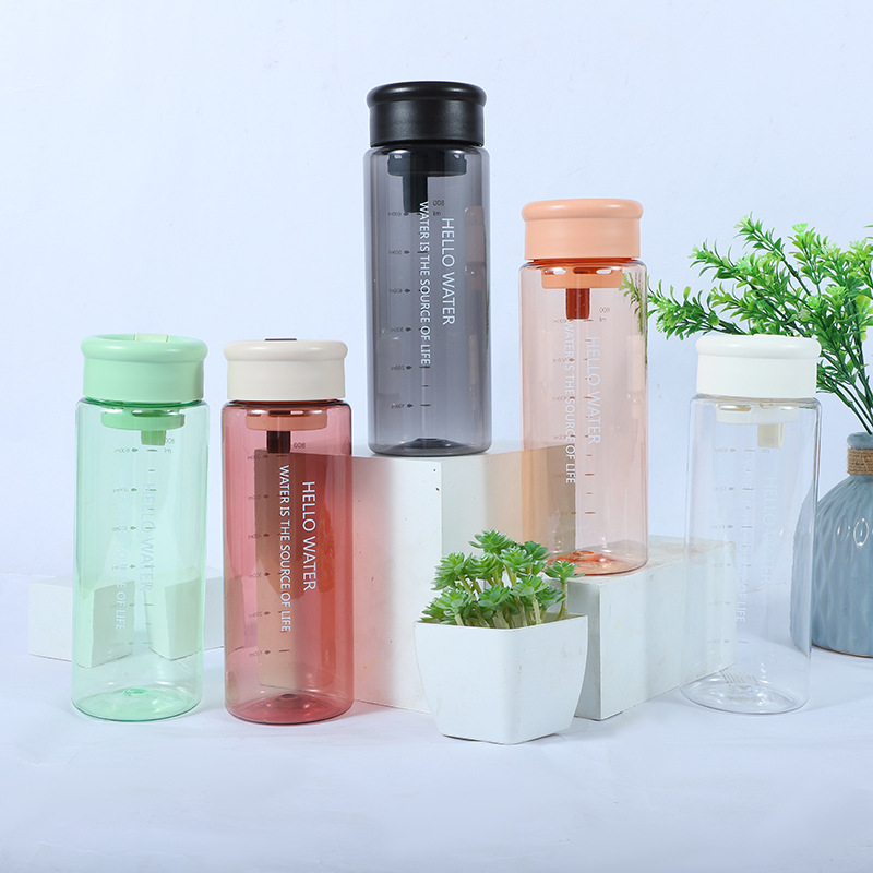 Portable Large Capacity Water Cup, High-Temperature Resistant Direct Drinking Cup with Graduations, Student Travel Plastic Cup, Custom Logo Gift