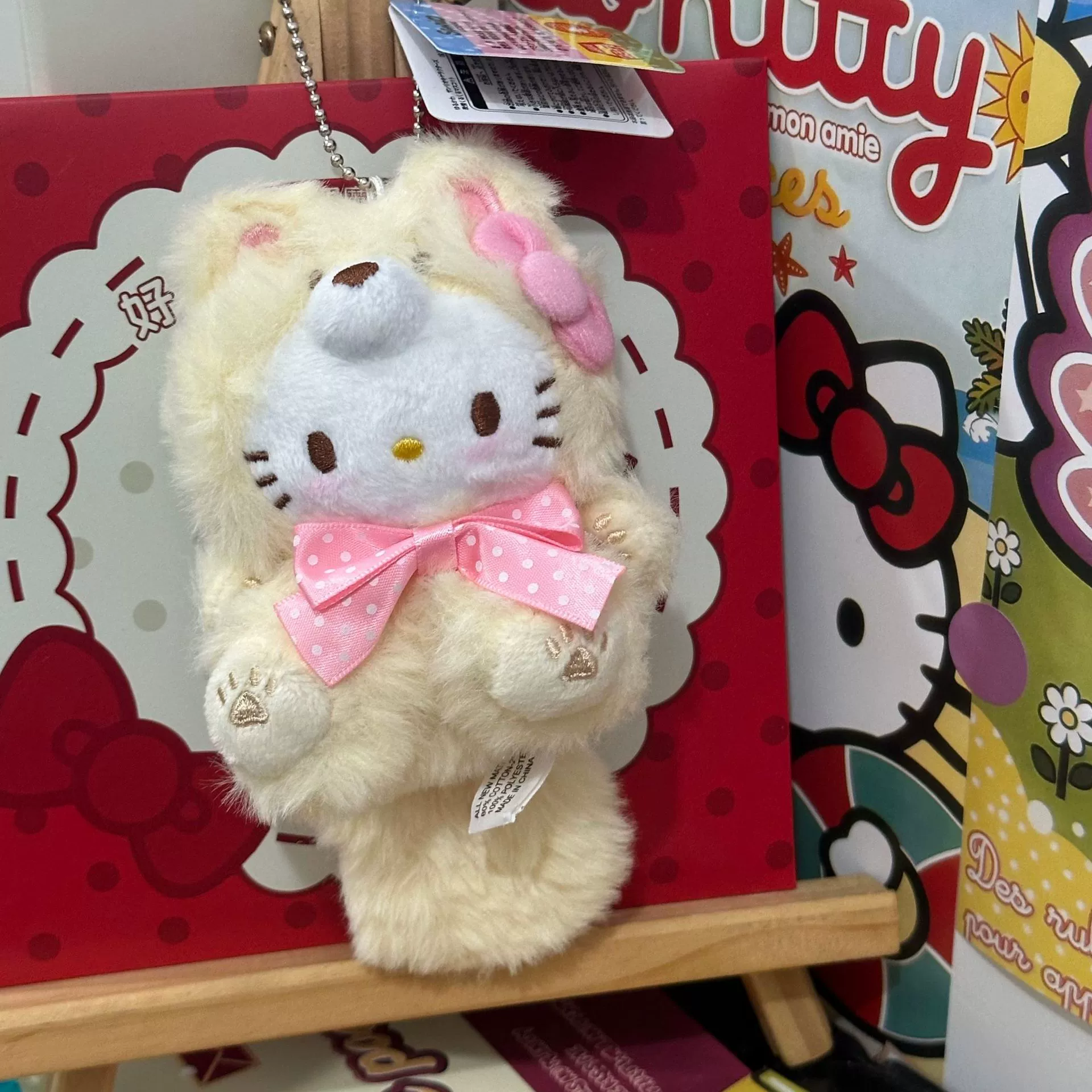 Плюшевый брелок-подвеска Hello Kitty, милый кукольный брелок для сумки, 11 см, легкий и прочный