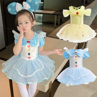 新款夏季短袖儿童舞蹈服女童练功服女孩演出舞裙中国舞纱裙跳舞衣
