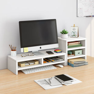Computer Elevated Monitor Bracket Raised Base Desktop Bracket Desktop Storage Shelf Desk Gold Small