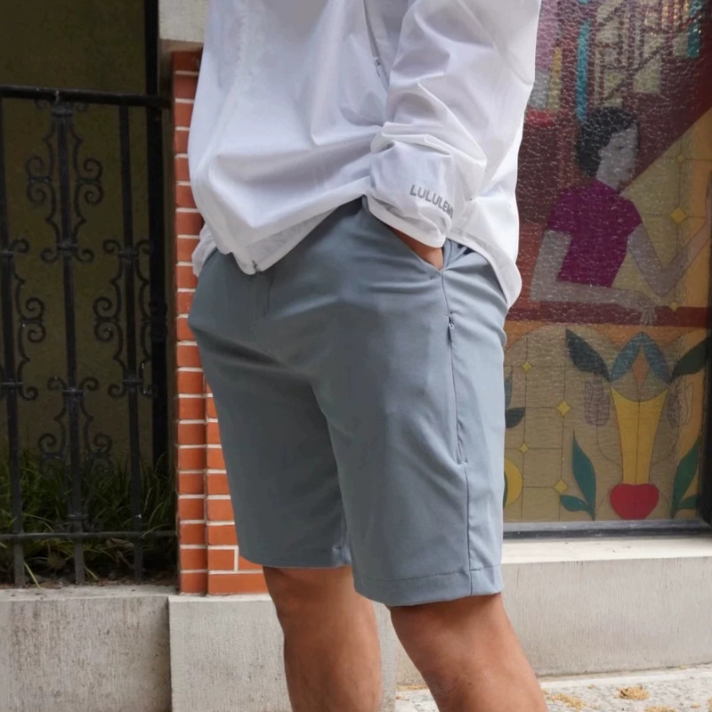 Lulu Same Style Men's Casual Sports Shorts Quick-Drying Running Stretch Fabric Thin Abc Breathable Casual Pants 7035
