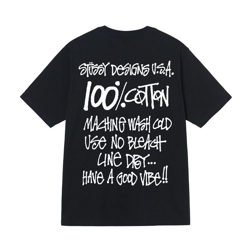 Stussy アメリカのトレンドブランド 男女兼用 ハイウェイトピュアコットン 半袖 夏 メンズ ルーズTシャツ 3つのラベル|undefined