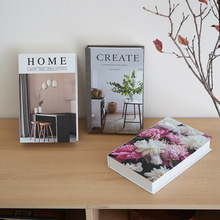 现代简约假书装饰摆件北欧家居仿真书盒样版间软装客厅书柜装饰书